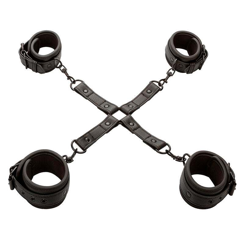 CALEXOTICS - NOCTURNAL HOG TIE CONNECTOR AUS EINSTELLBAREM LEDER SCHWARZ