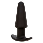 CALEXOTICS - ROCK BOTTOM KONISCHER ANALPLUG 10 VIBRATIONEN SILIKON SCHWARZ
