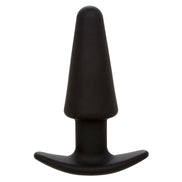 CALEXOTICS - ROCK BOTTOM KONISCHER ANALPLUG 10 VIBRATIONEN SILIKON SCHWARZ