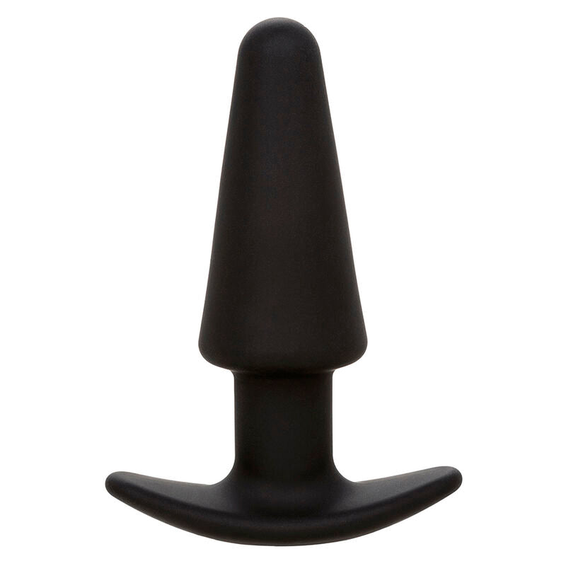 CALEXOTICS - ROCK BOTTOM KONISCHER ANALPLUG 10 VIBRATIONEN SILIKON SCHWARZ