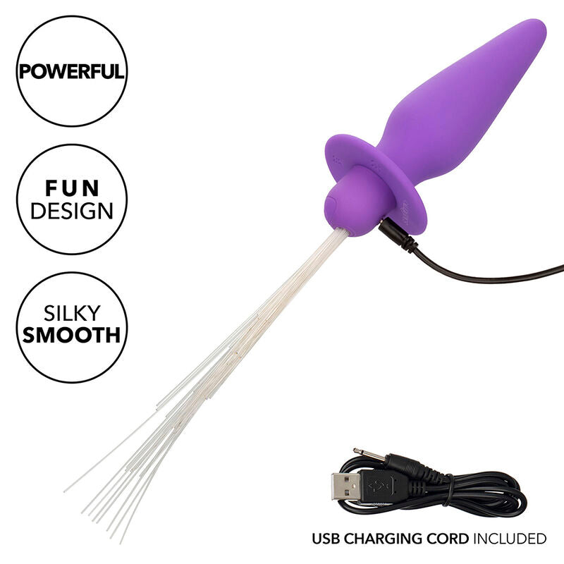 CALEXOTICS - SOUTHERN LIGHTS LEUCHTENDER ANALPLUG 10 VIBRATIONEN SILIKON LILA