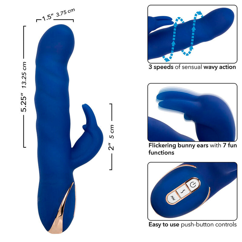 CALEXOTICS - JACK RABBIT Sensory Device WAVE MOTION BLUE