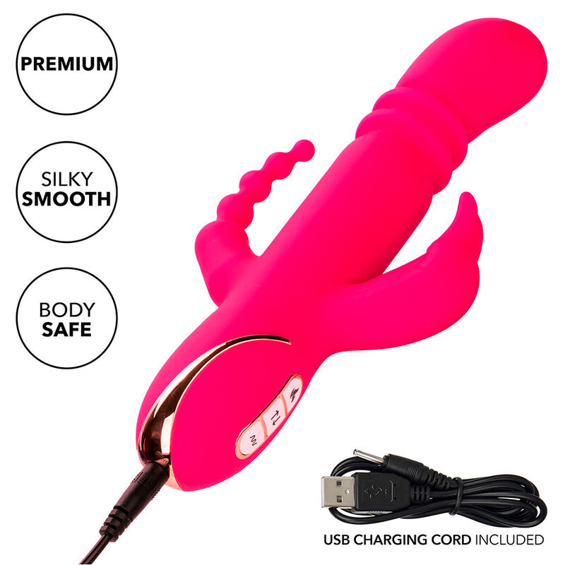 CALEXOTICS – JACK FANTASY TRIPLE HEATED Sinnliches Gerät RABBIT PINK