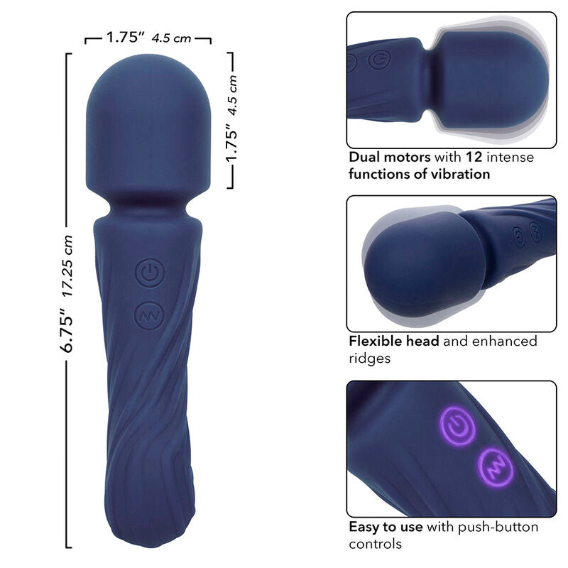 CALEXOTICS - CHARISMA ALLURE MASSAGER ZWEI MOTOREN 12 FUNKTIONEN 17,25 CM X 4,5 CM LILA