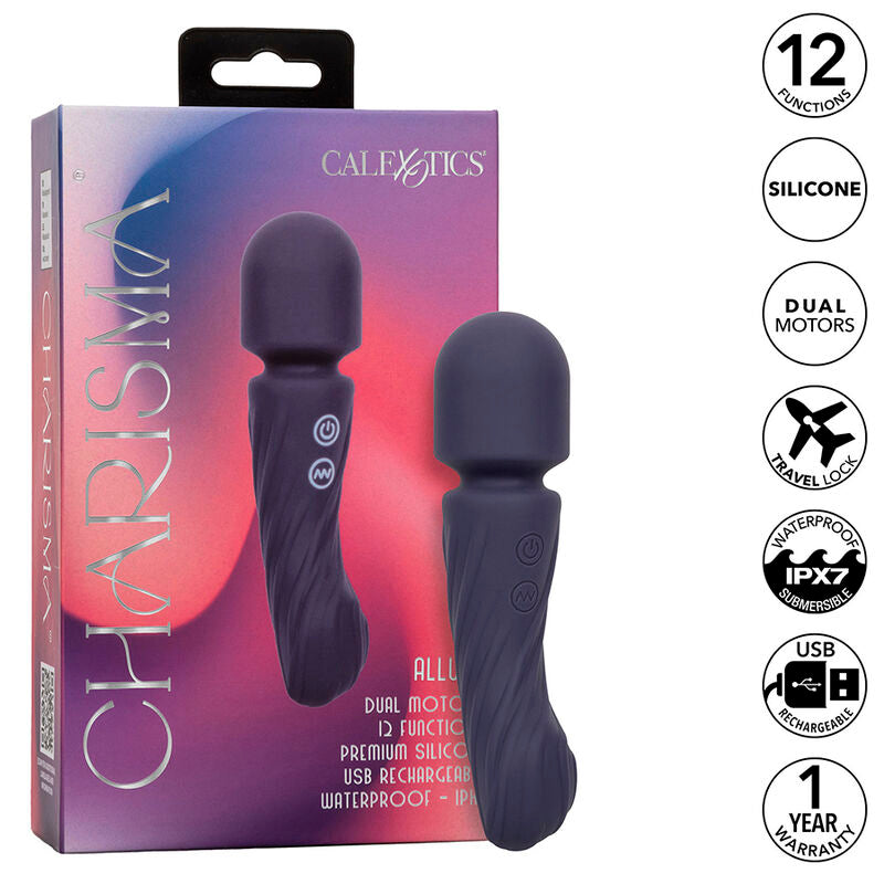 CALEXOTICS - CHARISMA ALLURE MASSAGER ZWEI MOTOREN 12 FUNKTIONEN 17,25 CM X 4,5 CM LILA
