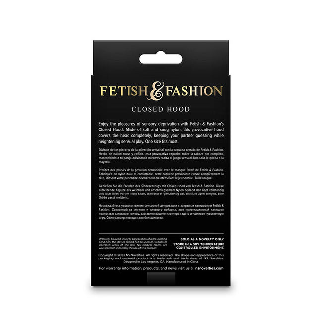 NS NOVELTIES - FETISH & FASHION GESCHLOSSENE KAPUZE NYLON WEISS