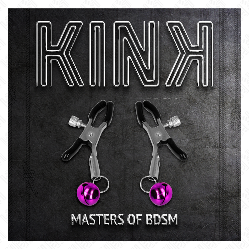 KINK - LILA EINZEL GLÖCKCHEN NIPPELKLEMME 6 CM
