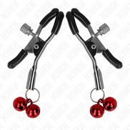 KINK - DOUBLE BELL NIPPLE CLAMP RED 6 CM