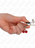 KINK - DOUBLE BELL NIPPLE CLAMP RED 6 CM