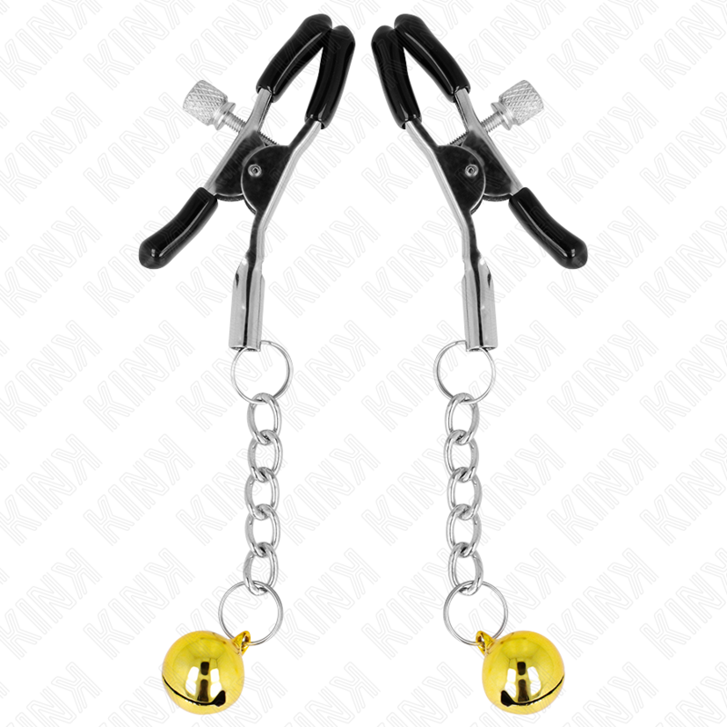 KINK - GOLDENE GLÖCKCHEN-NIPPELKLEMMEN 6 CM
