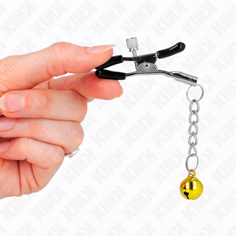 KINK - GOLDENE GLÖCKCHEN-NIPPELKLEMMEN 6 CM