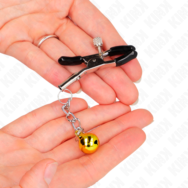 KINK - GOLDENE GLÖCKCHEN-NIPPELKLEMMEN 6 CM