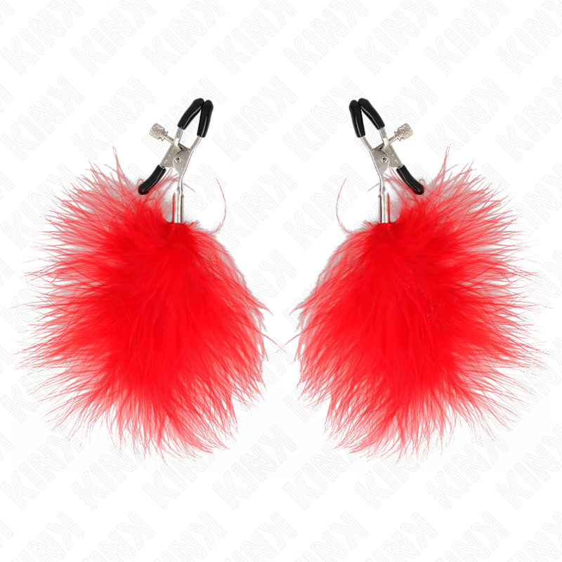KINK - FEDERN BRUSTWARZENKLEMMEN ROT 7 CM