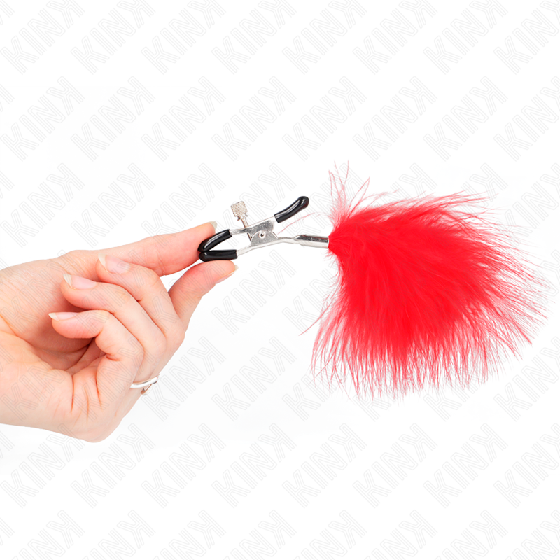 KINK - FEDERN BRUSTWARZENKLEMMEN ROT 7 CM