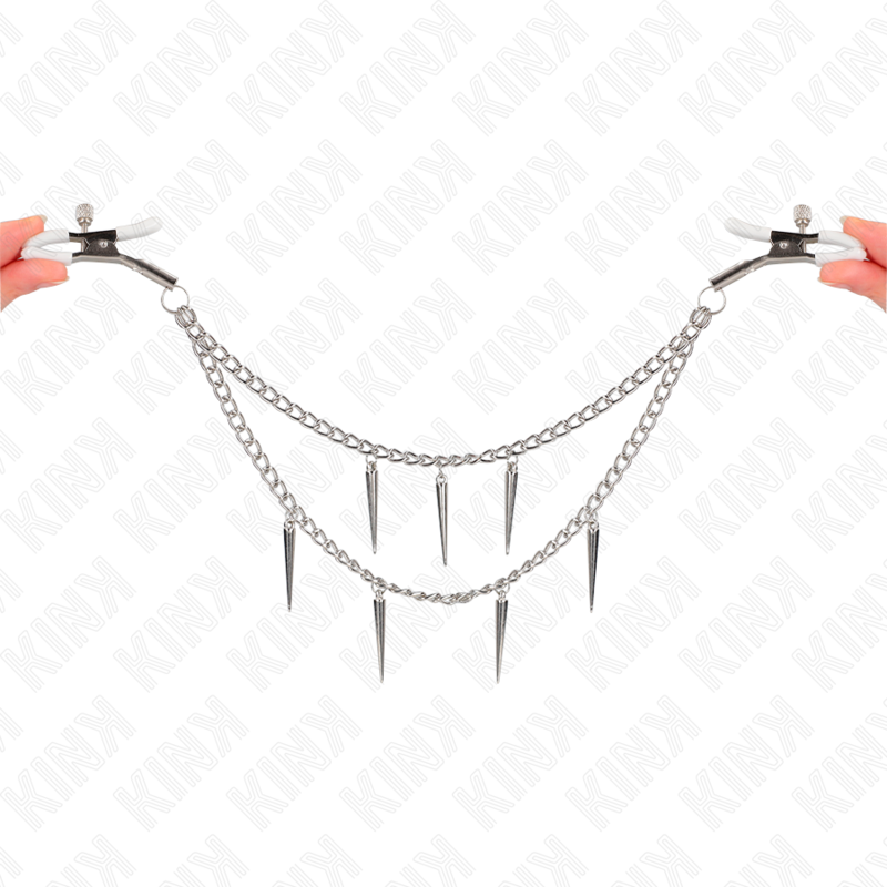 KINK - NIPPELKLEMMEN MIT STACHELKETTEN 30 CM
