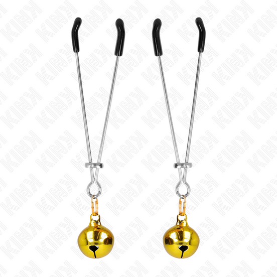 KINK - THIN BELL NIPPLE CLAMPS GOLD 7 CM