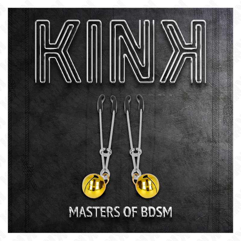 KINK - DÜNNE GLOCKEN NIPPELKLEMMEN GOLD 7 CM