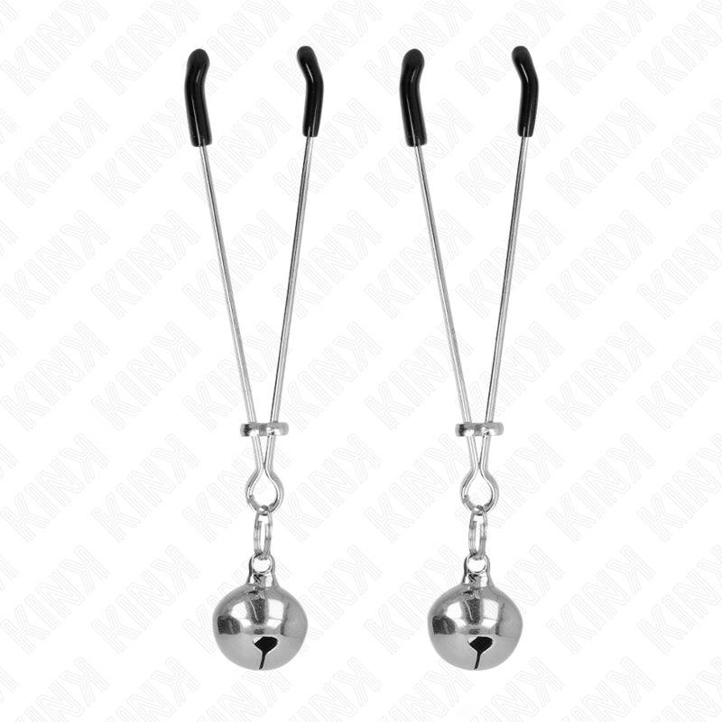 KINK - DÜNNE GLOCKEN-NIPPELKLEMMEN SILBER 7 CM