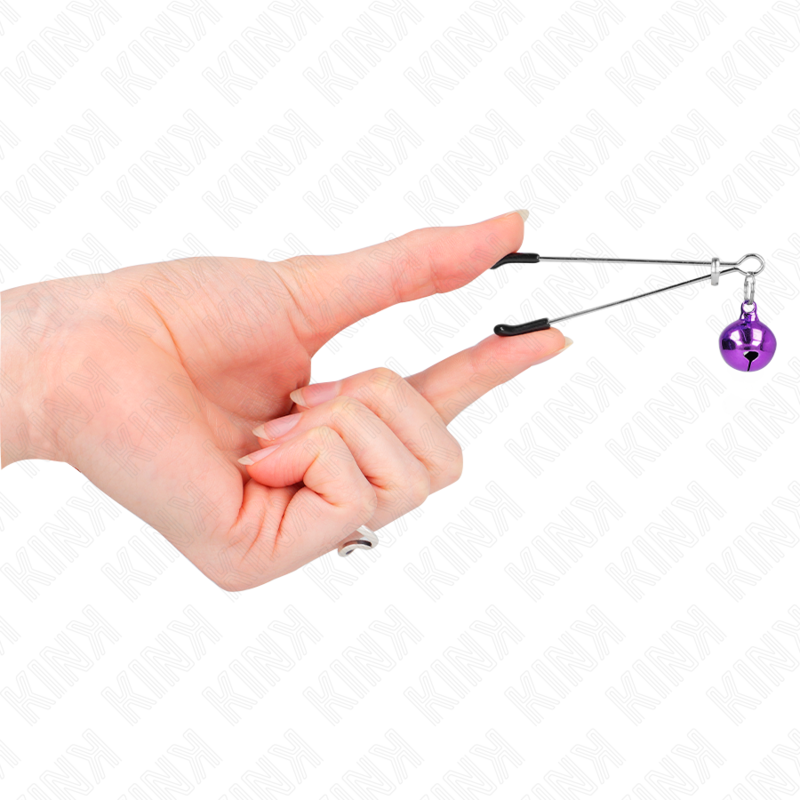 KINK - DÜNNE GLOCKEN NIPPELKLEMMEN VIOLETT 7 CM