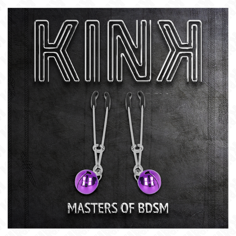 KINK - DÜNNE GLOCKEN NIPPELKLEMMEN VIOLETT 7 CM