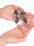KINK - JAPANISCHE KLEEBÜGEL NIPPELKLEMMEN MIT KURZEN KETTEN SILBER