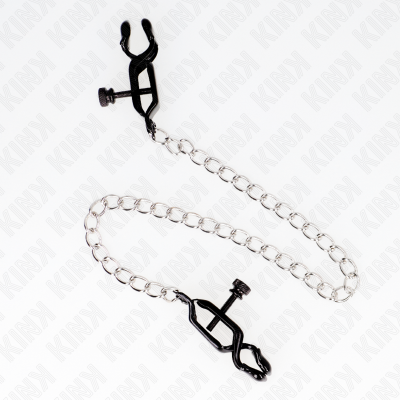 KINK – FLACHKETTEN-BRUSTWARZENKLEMMEN SILBER 30 CM