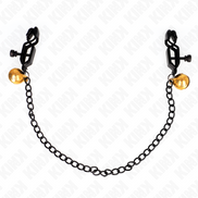 KINK - FLACHKETTEN-NIPPELKLEMMEN UND GLÖCKCHEN SILBER 30 CM