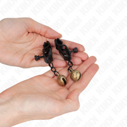 KINK - NIPPELKLEMMEN GLOCKENFORM MIT ZACKEN SCHWARZ 7 CM