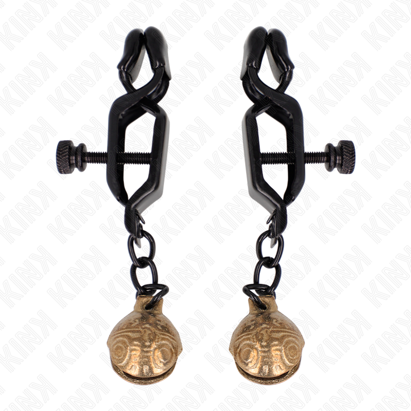 KINK - NIPPELKLEMMEN GLOCKENFORM MIT ZACKEN SCHWARZ 7 CM