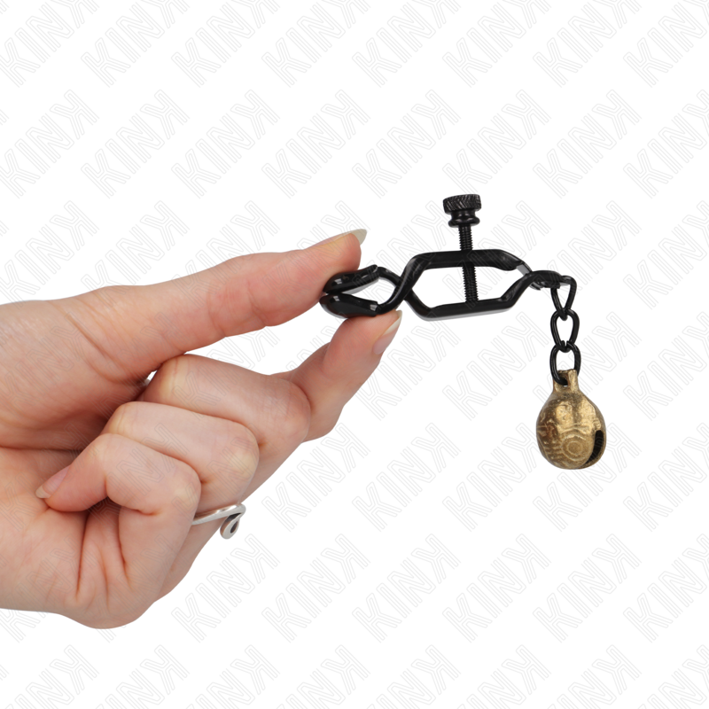 KINK - NIPPELKLEMMEN GLOCKENFORM MIT ZACKEN SCHWARZ 7 CM