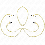 KINK - 4 NIPPEL- UND KLITORKLEMMEN VERSTELLBAR GOLD
