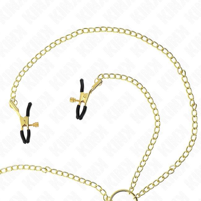 KINK - 4 NIPPEL- UND KLITORKLEMMEN VERSTELLBAR GOLD