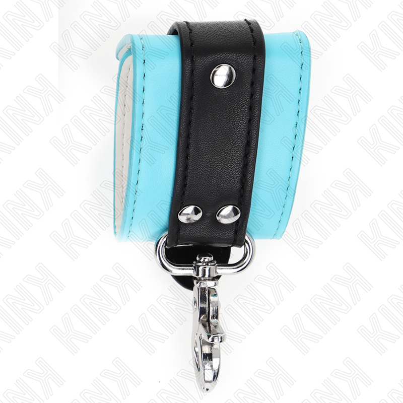 KINK – PREMIUM FESTSTELLBARE HANDGELENKMANSCHETTEN SCHWARZ / BLAU VERSTELLBAR 21–28 CM X 5,5 CM