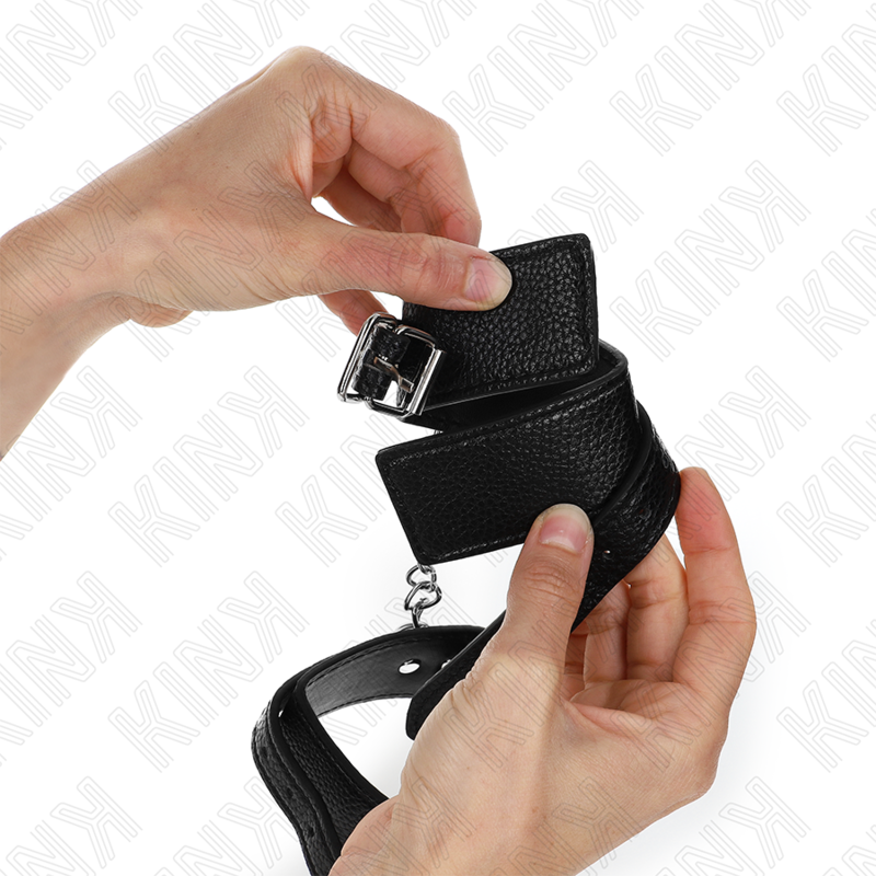 KINK - SCHLANGENMUSTER-HANDFESSELN SCHWARZ VERSTELLBAR 20-28 CM X 5,4 CM