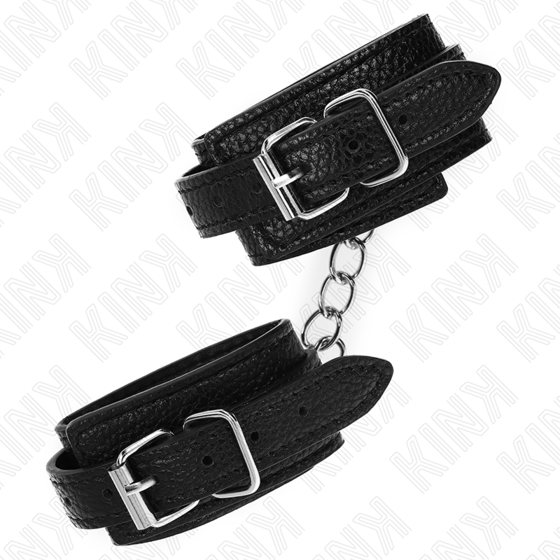 KINK - SCHLANGENMUSTER-HANDFESSELN SCHWARZ VERSTELLBAR 20-28 CM X 5,4 CM