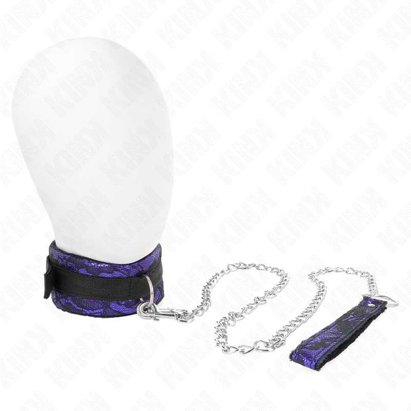 KINK – KURZE SAMTHALSGEWINDE MIT GÜRTEL 105 CM MIT NYLONBESATZ 44 X 5,5 CM