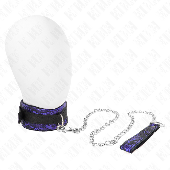 KINK – KURZE SAMTHALSGEWINDE MIT GÜRTEL 105 CM MIT NYLONBESATZ 44 X 5,5 CM