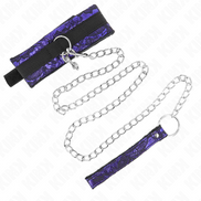 KINK – KURZE SAMTHALSGEWINDE MIT GÜRTEL 105 CM MIT NYLONBESATZ 44 X 5,5 CM