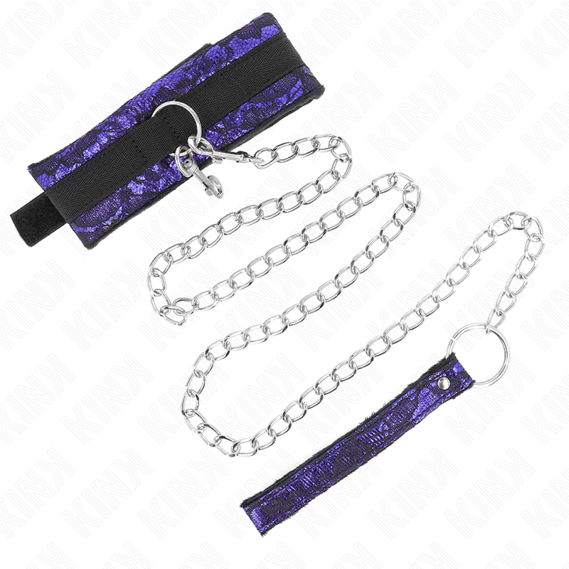 KINK – KURZE SAMTHALSGEWINDE MIT GÜRTEL 105 CM MIT NYLONBESATZ 44 X 5,5 CM