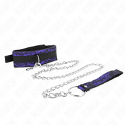 KINK – KURZE SAMTHALSGEWINDE MIT GÜRTEL 105 CM MIT NYLONBESATZ 44 X 5,5 CM