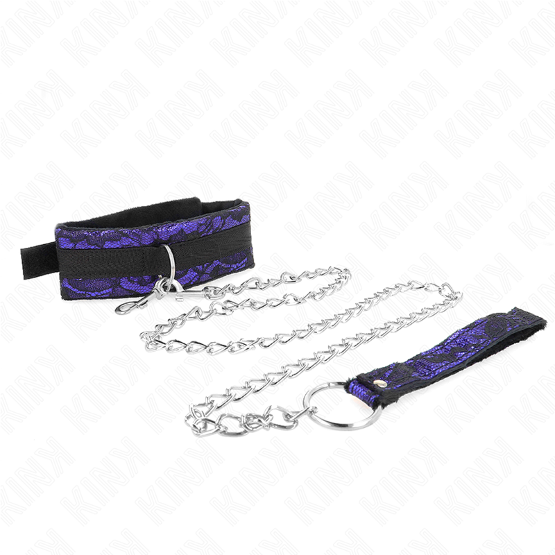 KINK – KURZE SAMTHALSGEWINDE MIT GÜRTEL 105 CM MIT NYLONBESATZ 44 X 5,5 CM
