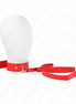 KINK - HALSKETTE MIT GÜRTEL 116 CM ROT RIEMEN VERSTELLBAR 32-50 CM X 8 CM