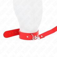 KINK - HALSKETTE MIT GÜRTEL 116 CM ROT RIEMEN VERSTELLBAR 32-50 CM X 8 CM