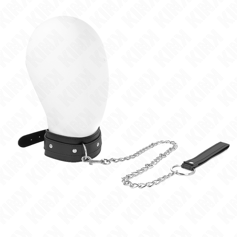 KINK - HALSBAND MIT LEINE 65 CM 1 RING VERSTELLBAR 38-49 CM X 5 CM