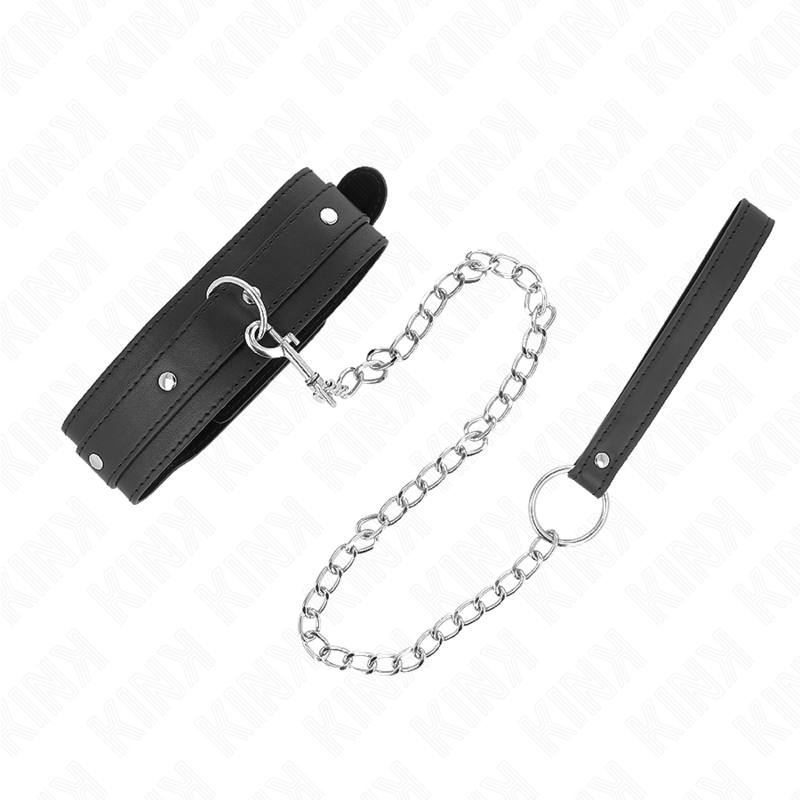 KINK - HALSBAND MIT LEINE 65 CM 1 RING VERSTELLBAR 38-49 CM X 5 CM