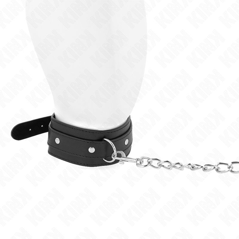 KINK - HALSBAND MIT LEINE 65 CM 1 RING VERSTELLBAR 38-49 CM X 5 CM