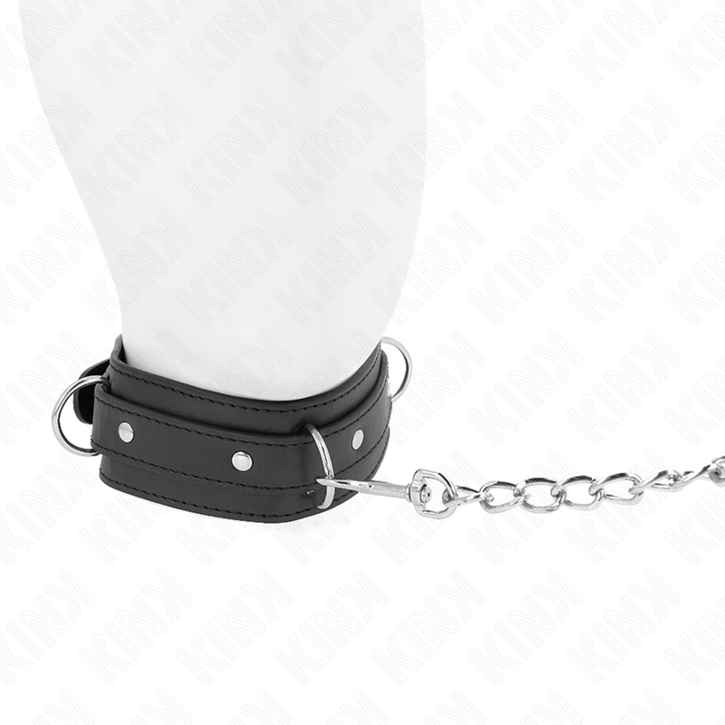 KINK - HALSBAND MIT LEINE 65 CM 3 RING MODEL 1 VERSTELLBAR 38-49 CM X 5 CM