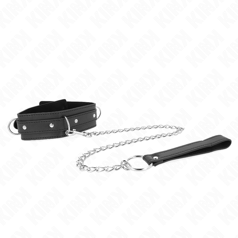 KINK - HALSBAND MIT LEINE 65 CM 3 RING MODEL 1 VERSTELLBAR 38-49 CM X 5 CM