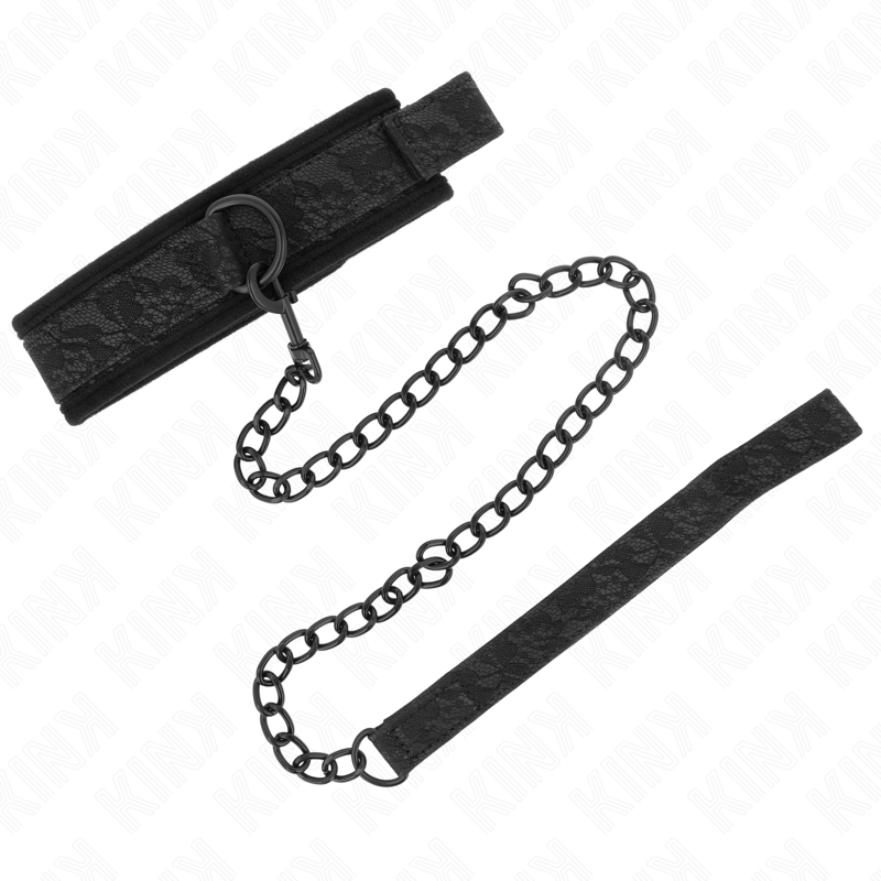 KINK - HALSBAND MIT LEINE 77 CM MODELL 5 VERSTELLBAR 34-54 CM X 5 CM
