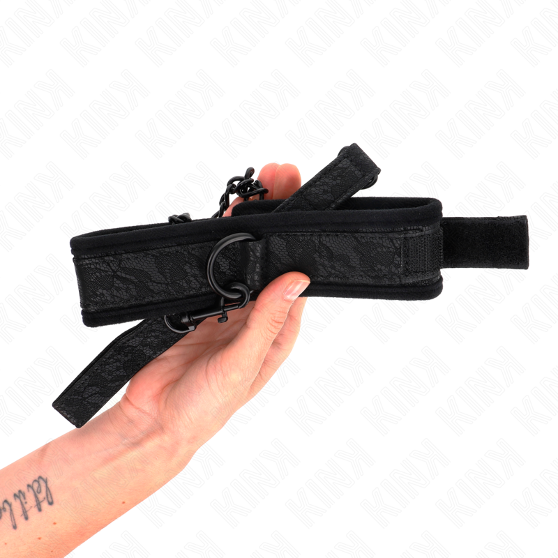 KINK - HALSBAND MIT LEINE 77 CM MODELL 5 VERSTELLBAR 34-54 CM X 5 CM